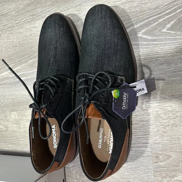 NEW Men’s Sonoma Ortholite Eco Cushion Footbed Blackmesh Trace Shoes Size 12 - Picture 8 of 8